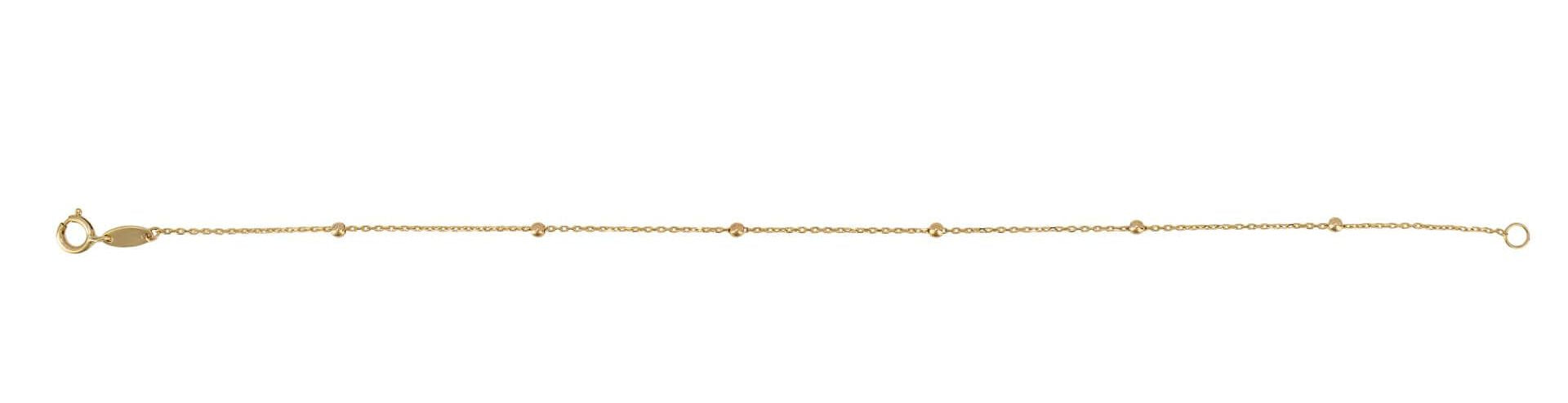 9ct Yellow Gold Fine Chain Ball Bracelet
