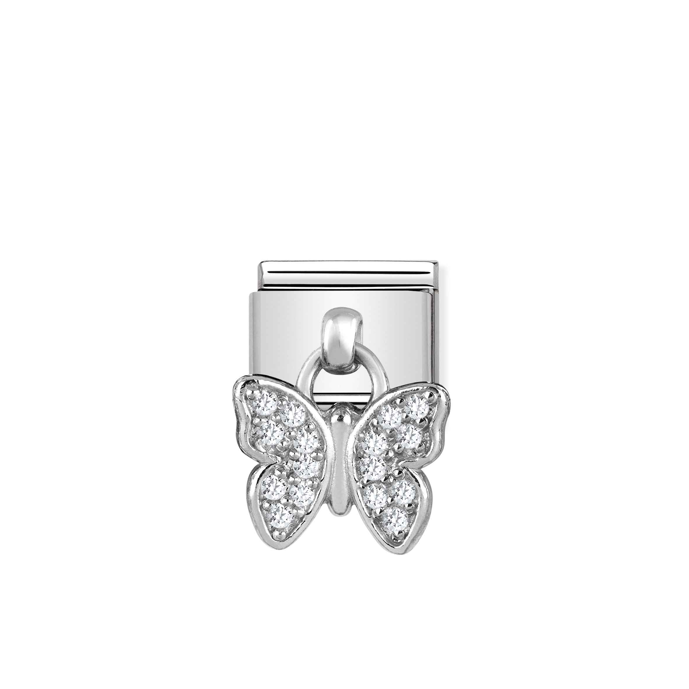 Nomination Composable Classic Sterling Silver & CZ Butterfly Charm