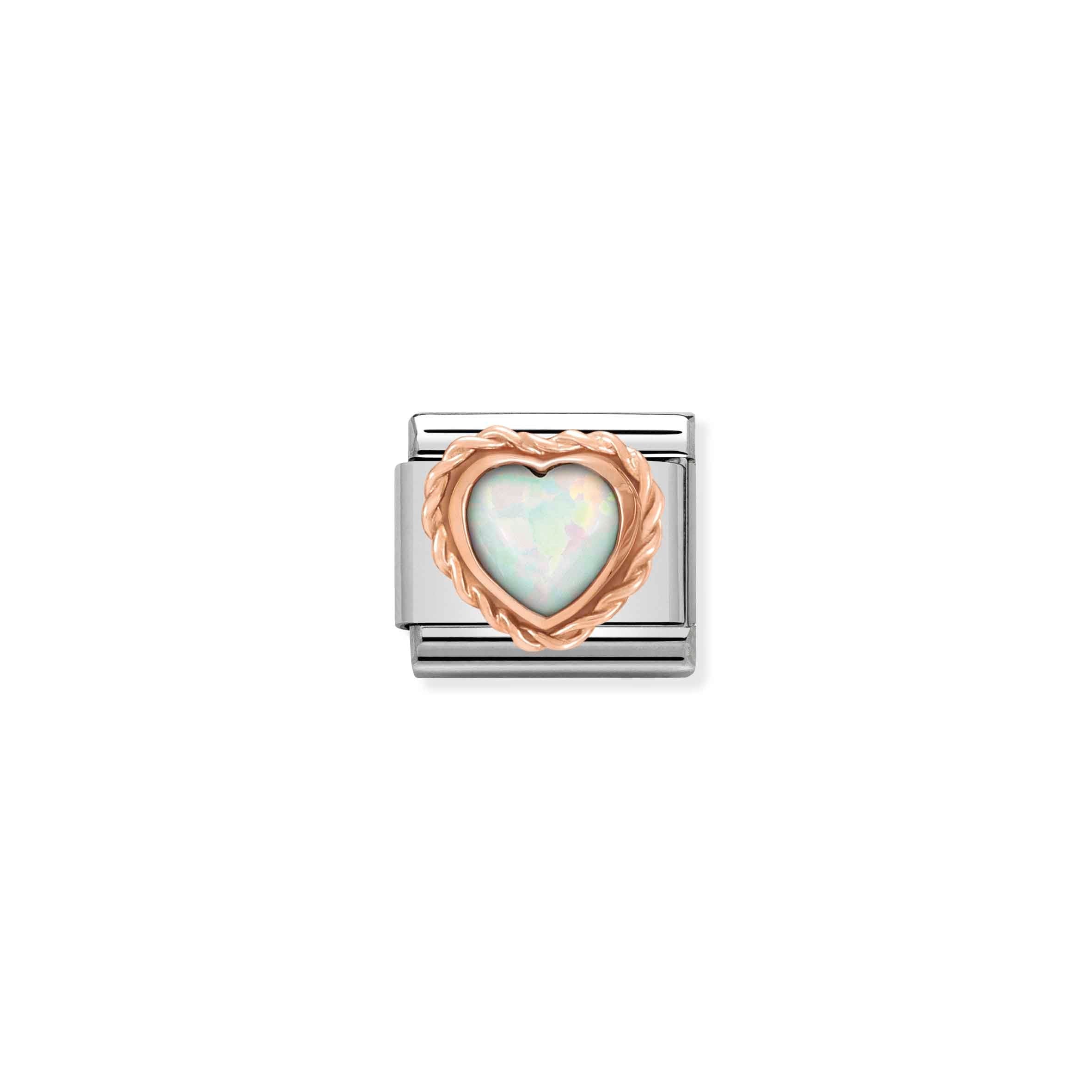 Nomination Composable Classic White Opal Heart Charm