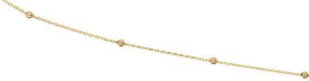 The Dainty 9ct Yellow Gold Ball Station Necklace