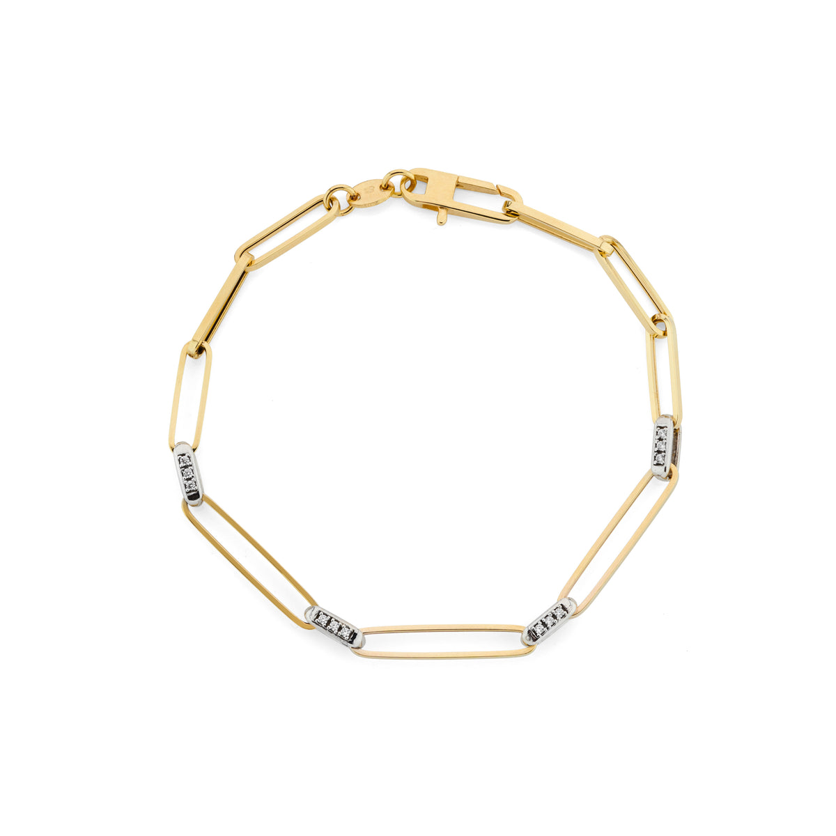9ct Yellow Gold Cubic Zirconia Bracelet
