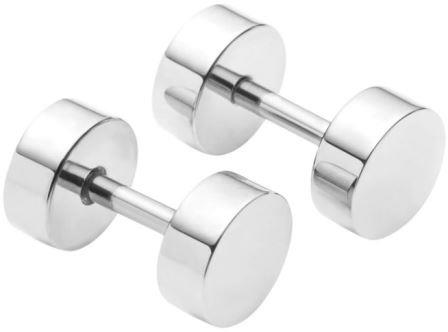 Stainless Steel Plain Round Earrings