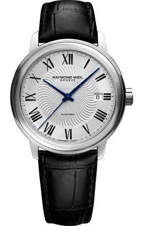 Maestro Automatic 40 mm Mens Watch Silver Dial Blue Hands Watch
