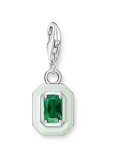 Thomas Sabo Sterling Silver Charm with Green Stone