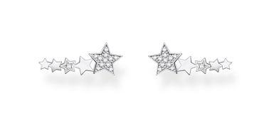 Thomas Sabo Sterling Silver Stars Ear Climber Earrings with Cubic Zirconia