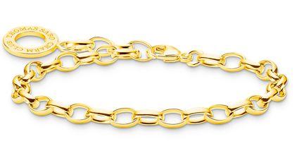 Thomas Sabo Sterling Silver Yellow Gold Plated Charm Bracelet