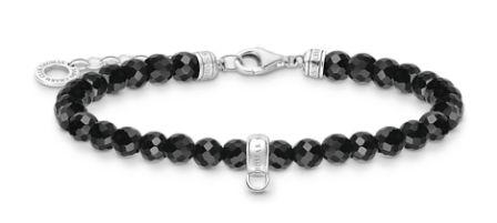 Thomas Sabo Sterling Silver Charm Bracelet with Black Onyx