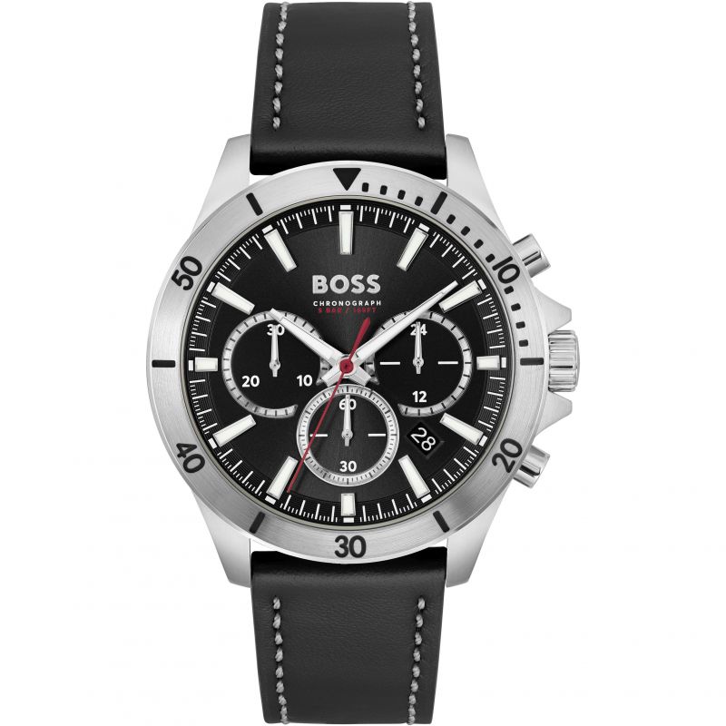BOSS Mens Troper Chronograph Black 45 mm Watch Watch