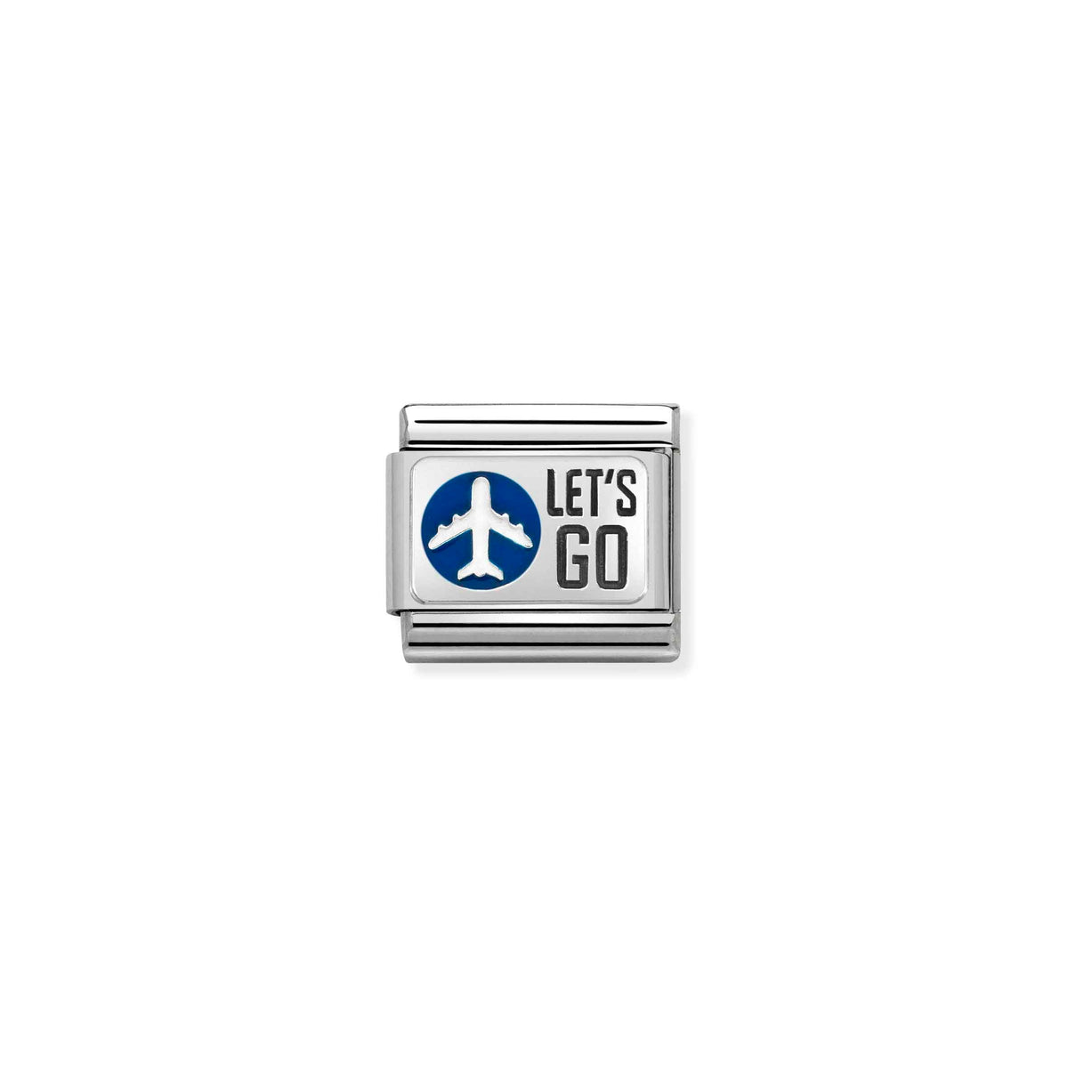 Nomination Composable Classic Let's Go Charm - Stainless Steel & Sterling Silver