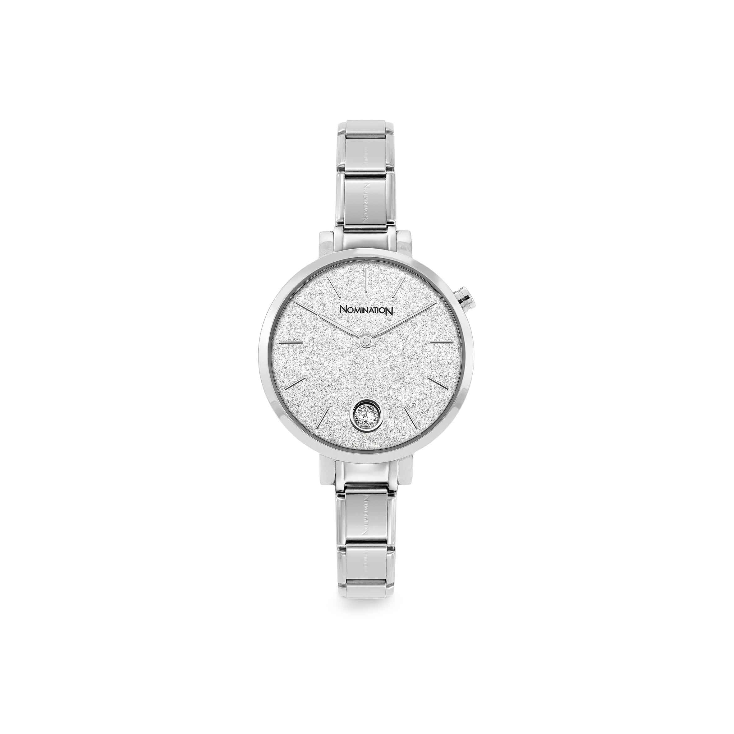 Nomination Paris Glitter Dial Cubic Zirconia Steel Watch