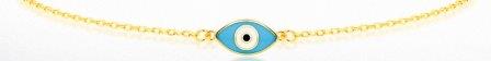 9ct Yellow Gold Evil Eye Bracelet