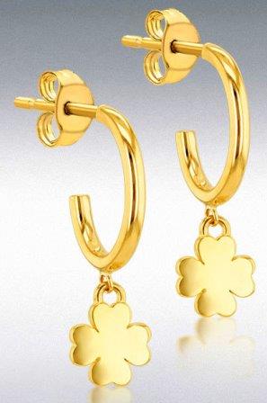 9ct Yellow Gold Double Bars Stud Earrings