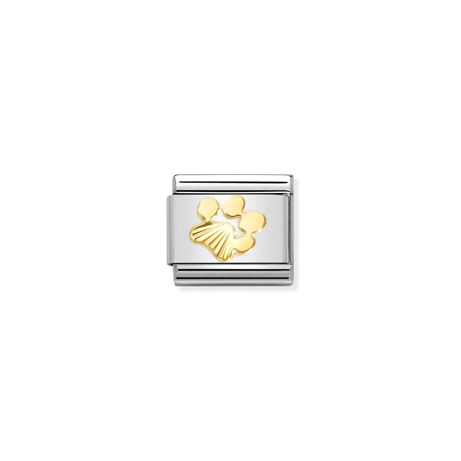 Nomination Composable Classic Yellow Gold & Diamond-Coated Dog Footprint Charm