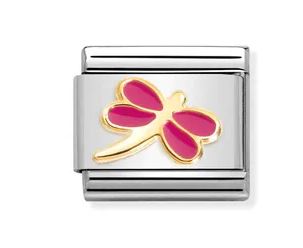 Nomination Composable Classic Fuchsia Dragonfly Charm