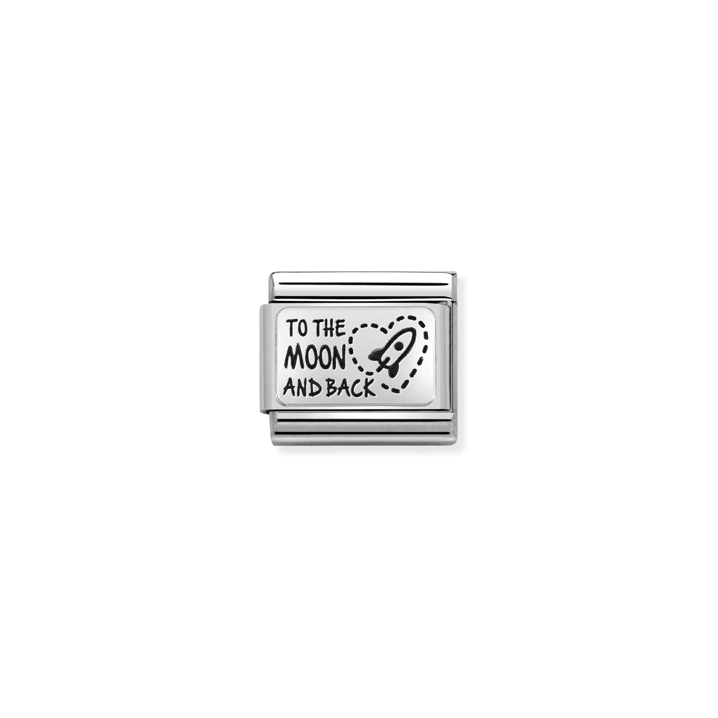 Nomination Composable Classic 'To The Moon And Back' Plate Charm