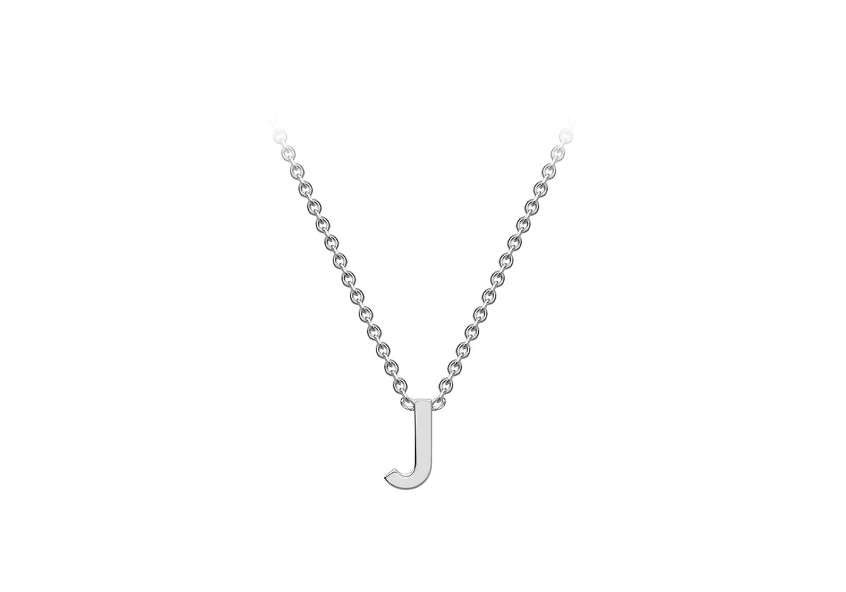 Sterling Silver Mini Initital 'J' Necklace 15'-17'