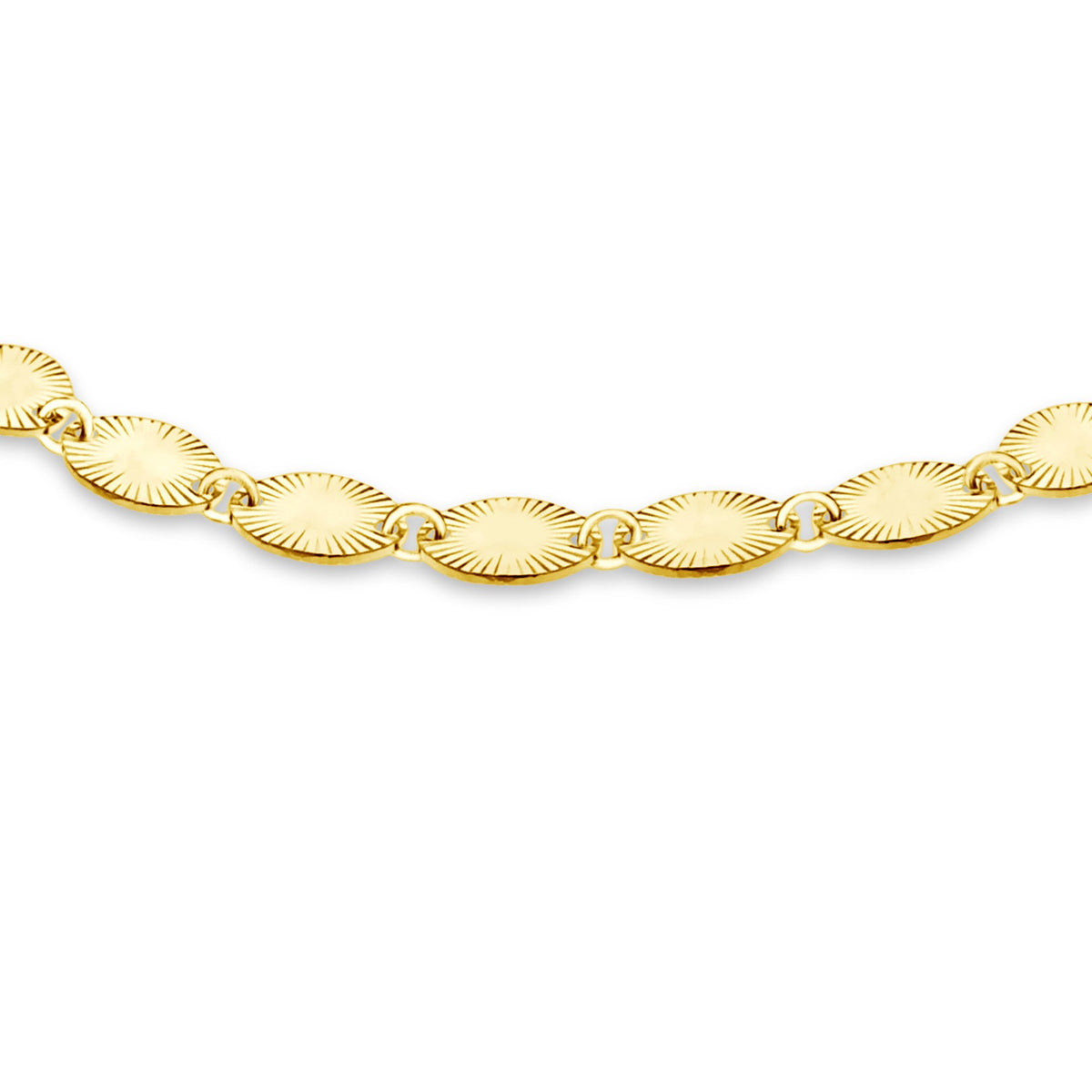 Sterling Silver Yellow Gold Plated 'Star Burst' Bracelet 7.5'