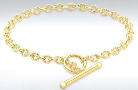 9ct Yellow Gold Created Ruby and CZ Tennis Bracelet