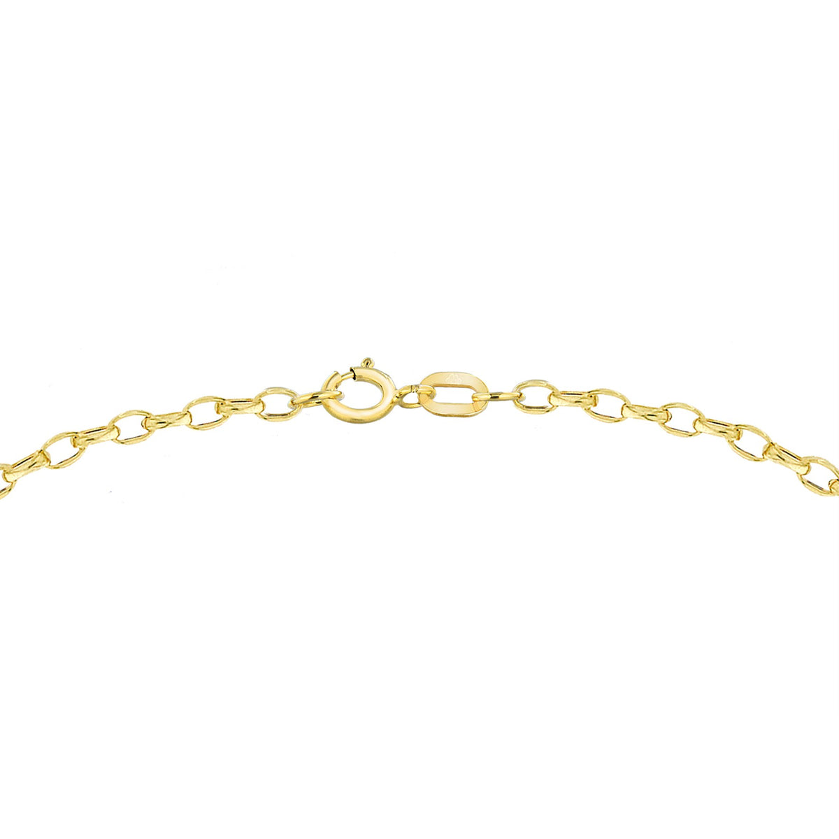 9ct Yellow Gold Diamond Cut Oval Belcher Bracelet 7.5'