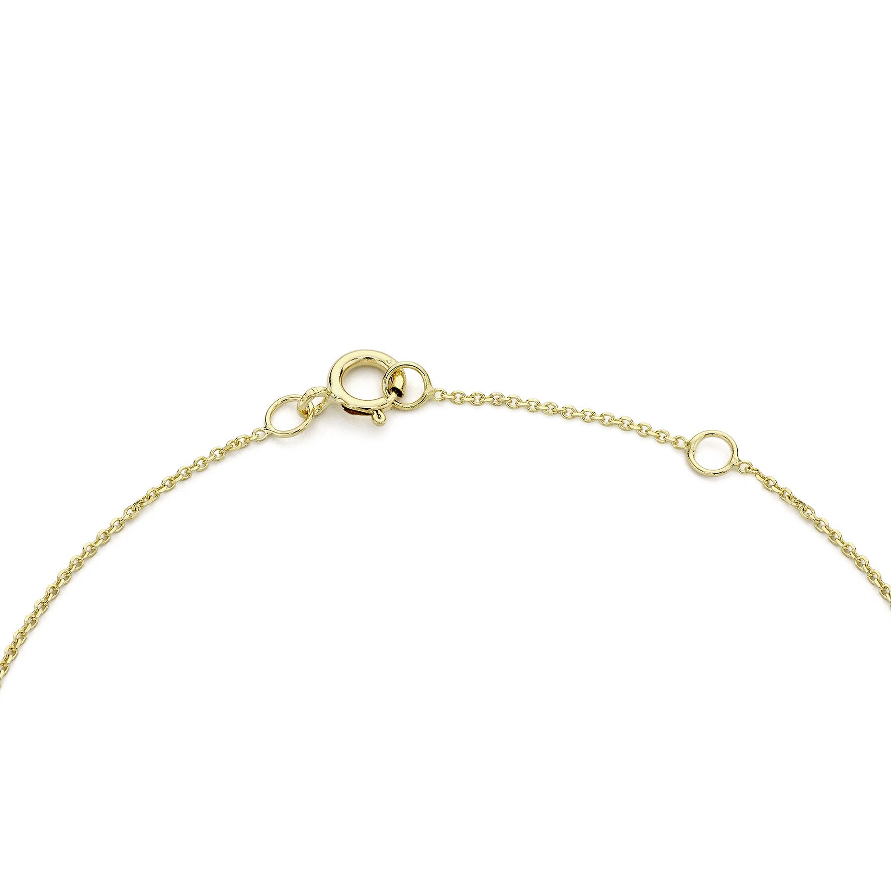 9ct Yellow Gold Mini Initial 'J' Bracelet 6 - 7.25 Inch