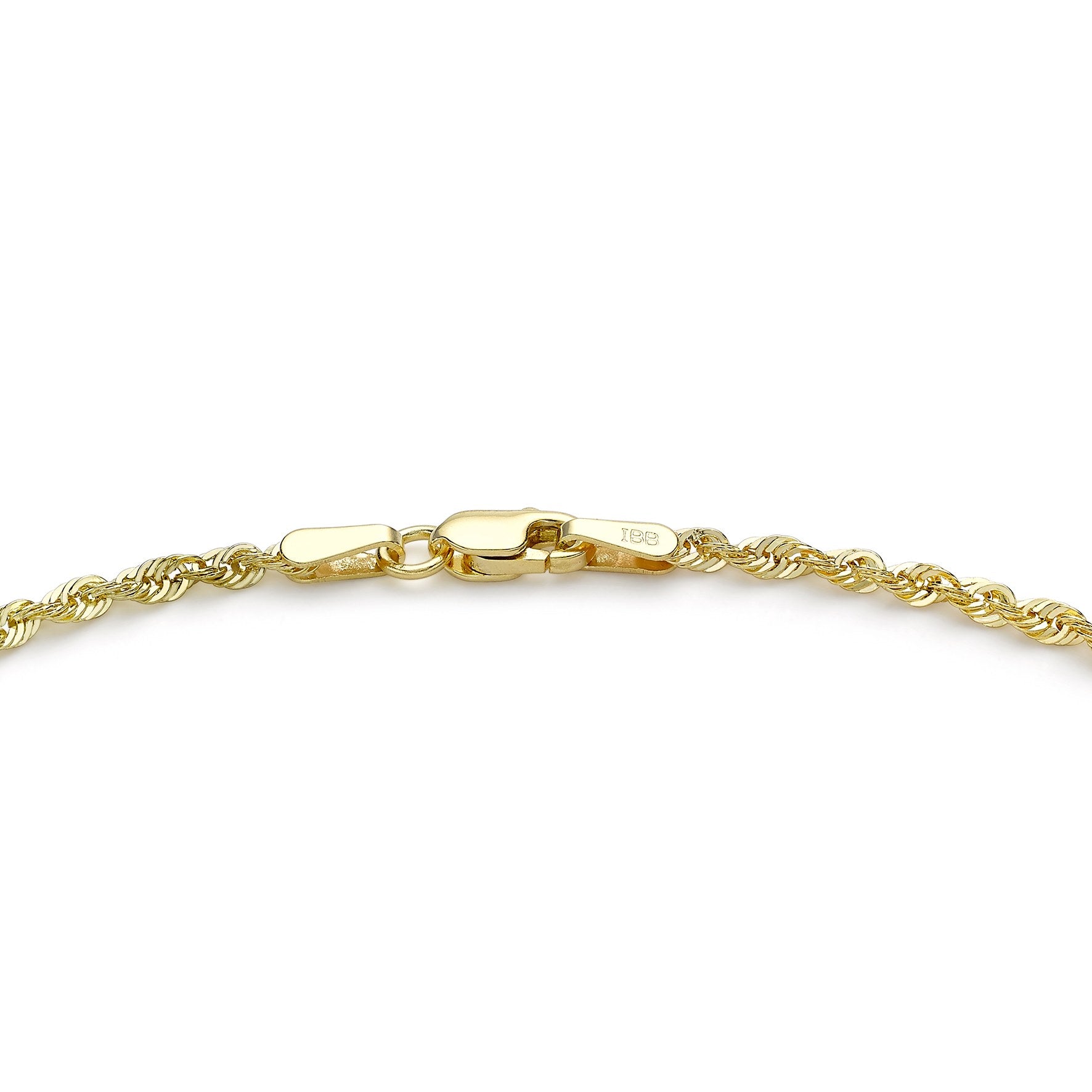 9ct Yellow Gold Rope Chain Bracelet 7.5'