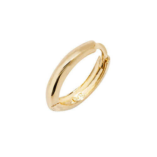 9ct Yellow Gold Tapered Half Hoop Earrings