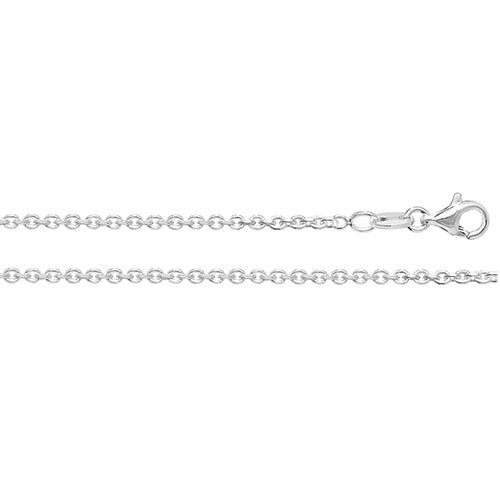 Sterling Silver Faceted Belcher Chain 16 inch
