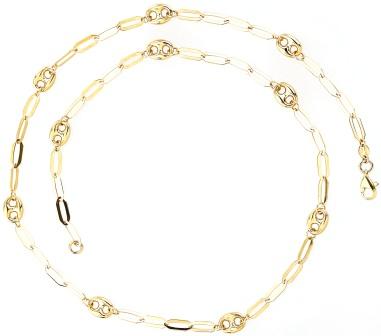 9ct Yellow Gold Paperlink & Anchor Link Chain
