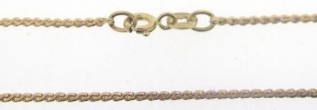 Vintage 9ct Rose Gold S/Link Chain 17'