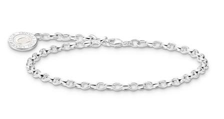 Thomas Sabo Sterling Silver Charm Bracelet with White Detail