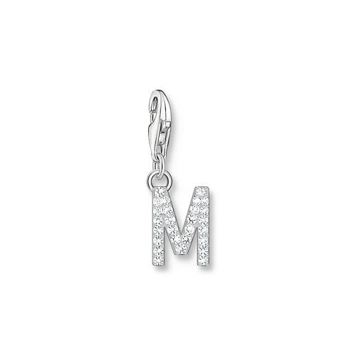 Thomas Sabo Sterling Silver CZ Letter M Charm