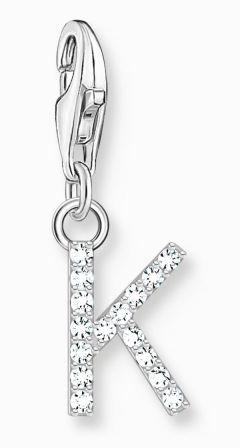 SS CZ Letter K Charm