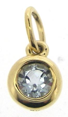 9ct Yellow Gold Aquamarine Birthstone Charm