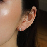 Heaven - Yellow Gold Plated Round CZ 4 Claw Stud Earrings 5mm