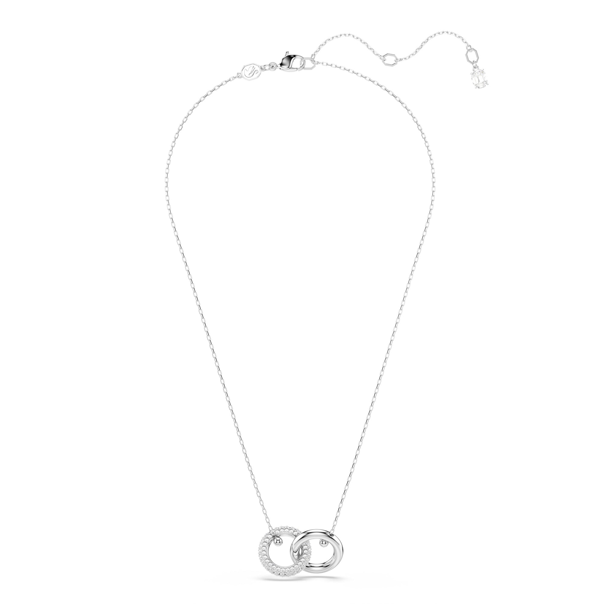 Swarovski Dextera Pendant - Rhodium Plated