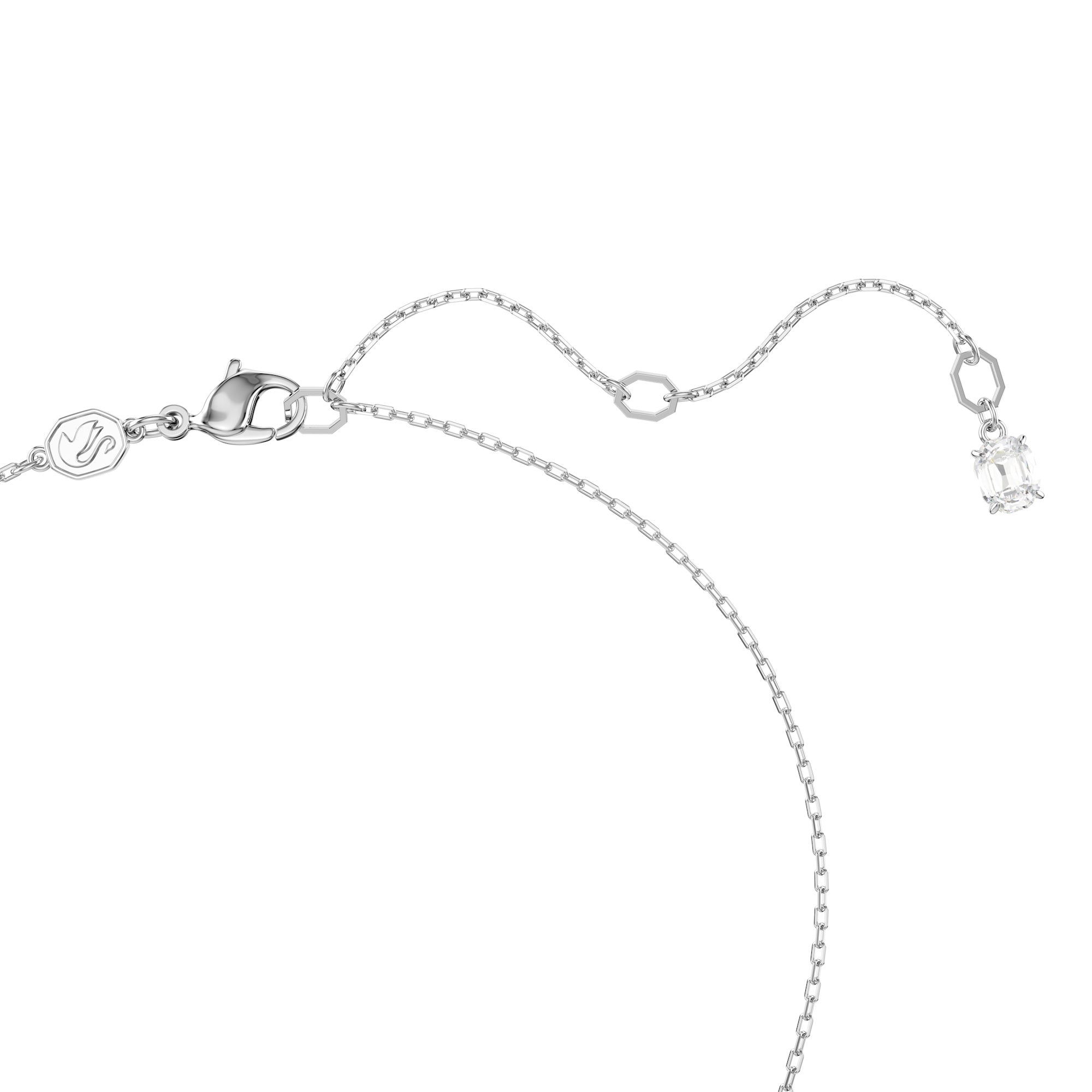 Swarovski Dextera Pendant - Rhodium Plated