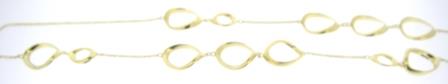 9ct Yellow Gold Interlocking Circles Long Necklace