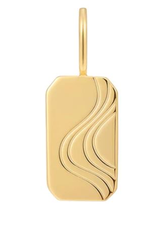 Ania Haie Silver and Yellow Gold Plated Wave Tag Charm