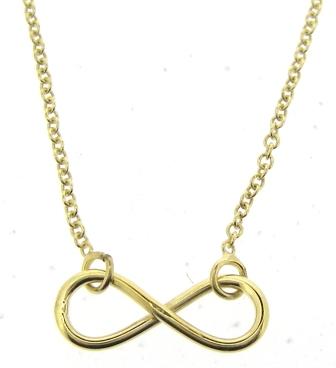 9ct Yellow Gold Infinity Necklet