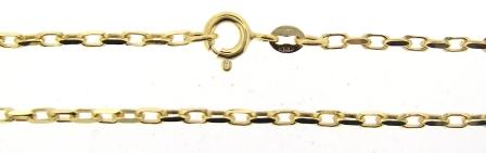 9ct Yellow Gold Cable Link Chain, 18 Inch