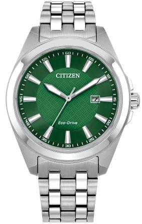 Citizen Mens Eco-Drive Classic Green Dial 41 mm Watch