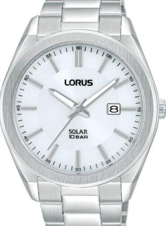 Lorus Mens Solar White 42 mm watch Bracelet
