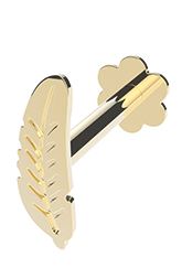9ct Yellow Gold Single Rub Over CZ Stud Earring