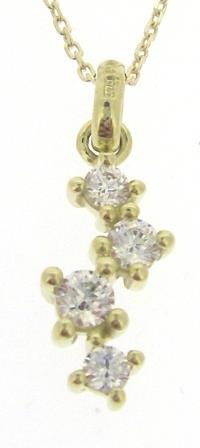 9Y 4 Stone CZ Pndt