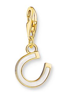 Thomas Sabo Sterling Silver Yellow Gold Plated Horseshoe Charm