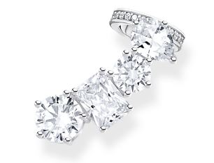 Thomas Sabo Sterling Silver Single Climber Stud Earring with Cubic Zirconia Earrings