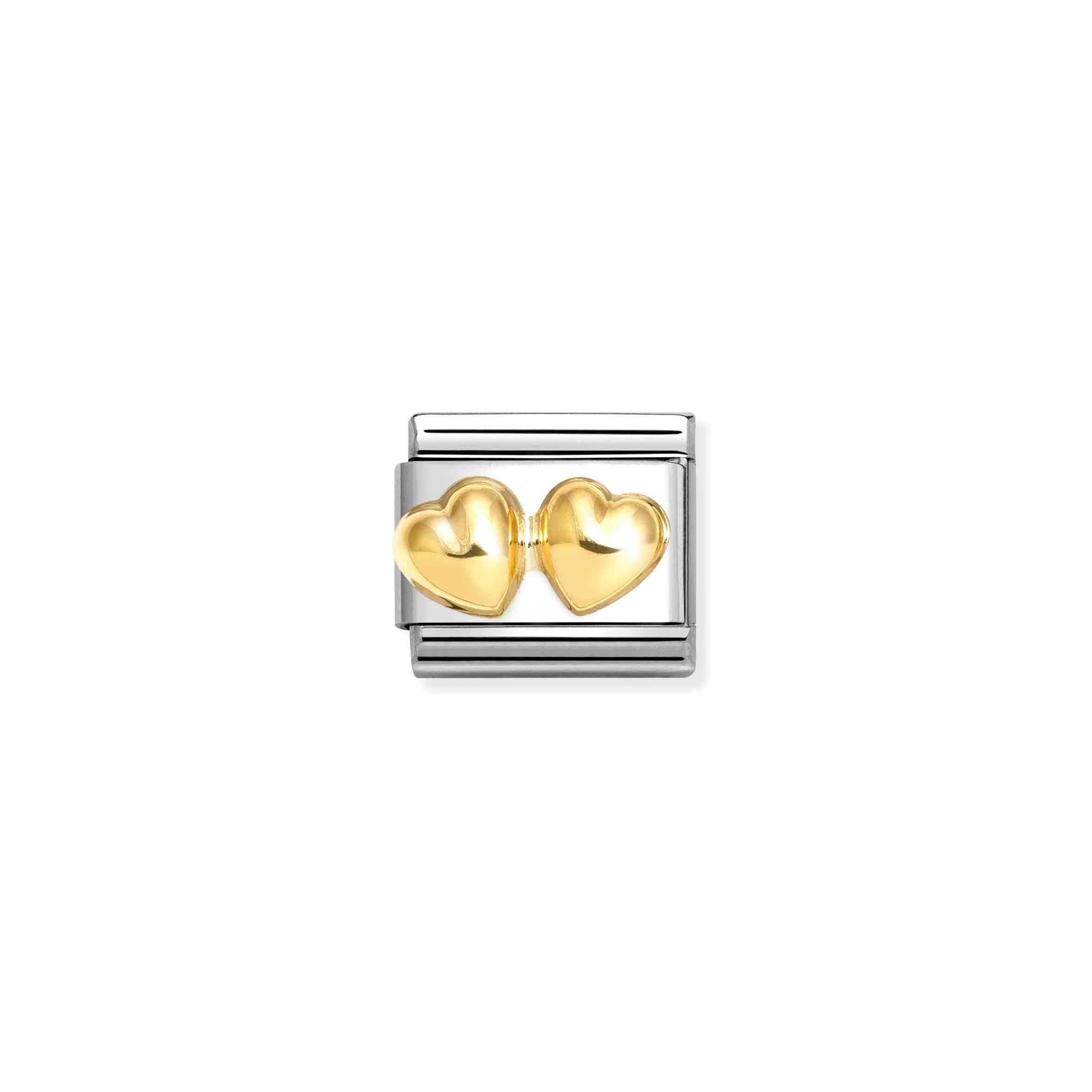 Nomination Composable Classic 'Love' Double Hearts Charm