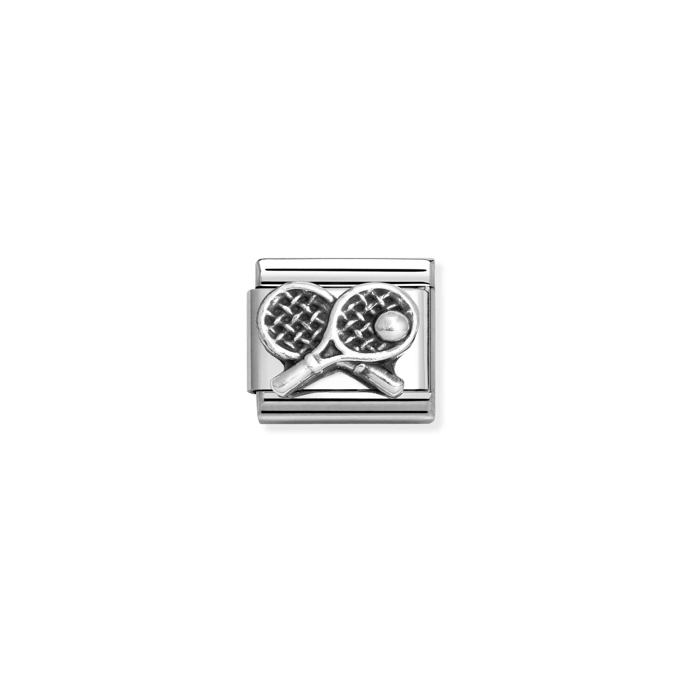 Nomination Composable Classic Oxidised Tennis Racket Link