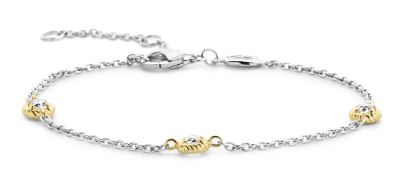 Ti Sento Chain Bracelet - Cubic Zirconia, Silver & Gold