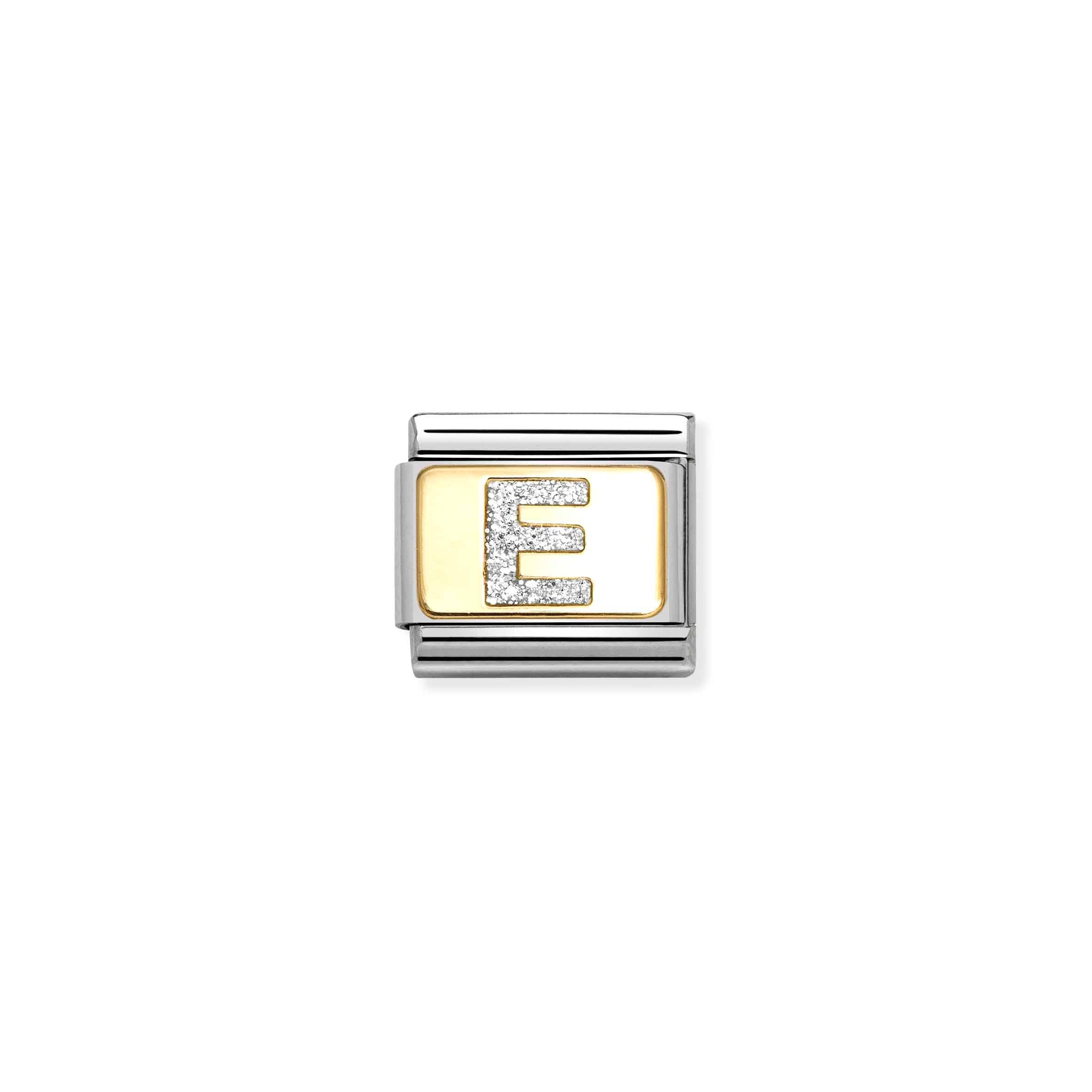 Nomination Composable Classic Glitter Letter 'E' Charm